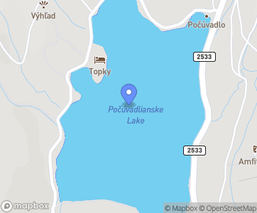 Počúvadlianske jezero - Mapa