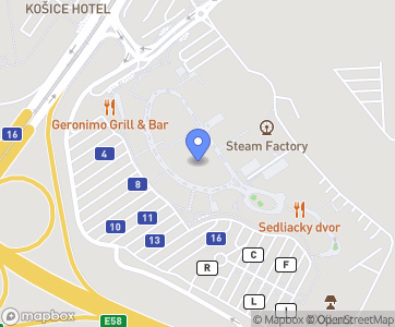 Steam factory centrum zábavy a sportu Košice - Mapa