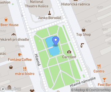Zpívající fontána (zvonkohra) Košice - Mapa